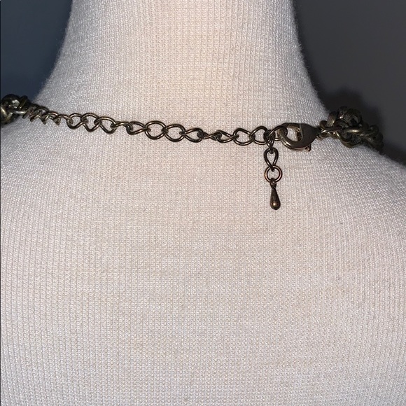 Charming Charlie Antiqued Gold Statement Necklace - Picture 5 of 6